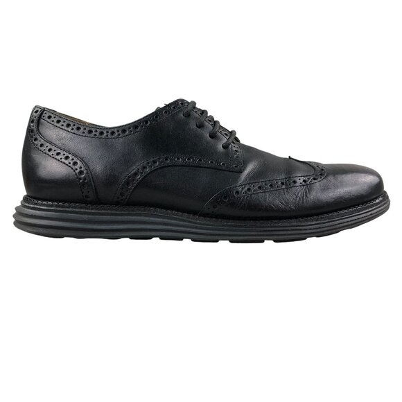 Cole Haan Men\'s Size 10.5M Lunargrand Black Leather Wingtip Oxford Dress Shoes main image 14